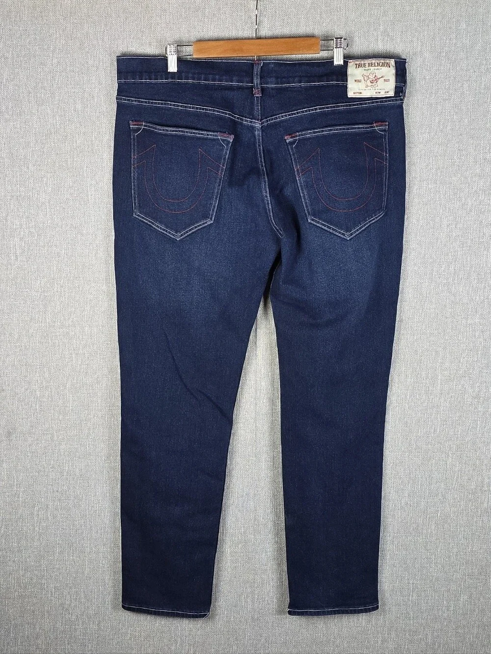 True Religion Rocco Relaxed Skinny Jeans Blue Mens Sz 40×32